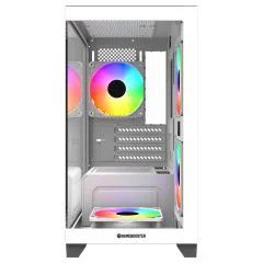 GameBooster GB-M6001W 600W 4*12 R.Bow Fan USB 3.0 Seaview MidT MATX Gaming Kasa - görsel 2