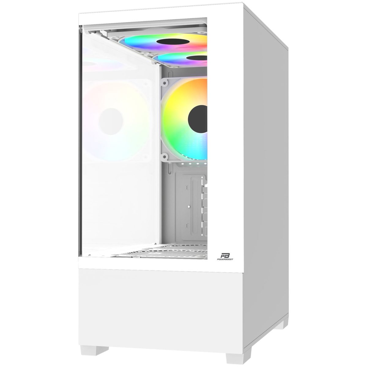 PowerBoost PB-M5001W 500w 3x12cm Rainbow Fanlı USB 3.0 Seaview mATX Gaming Beyaz - görsel 2