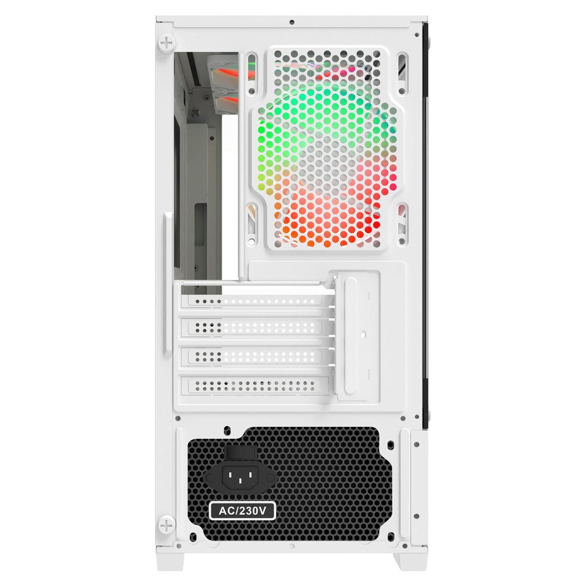 PowerBoost PB-M5001W 500w 3x12cm Rainbow Fanlı USB 3.0 Seaview mATX Gaming Beyaz - görsel 5