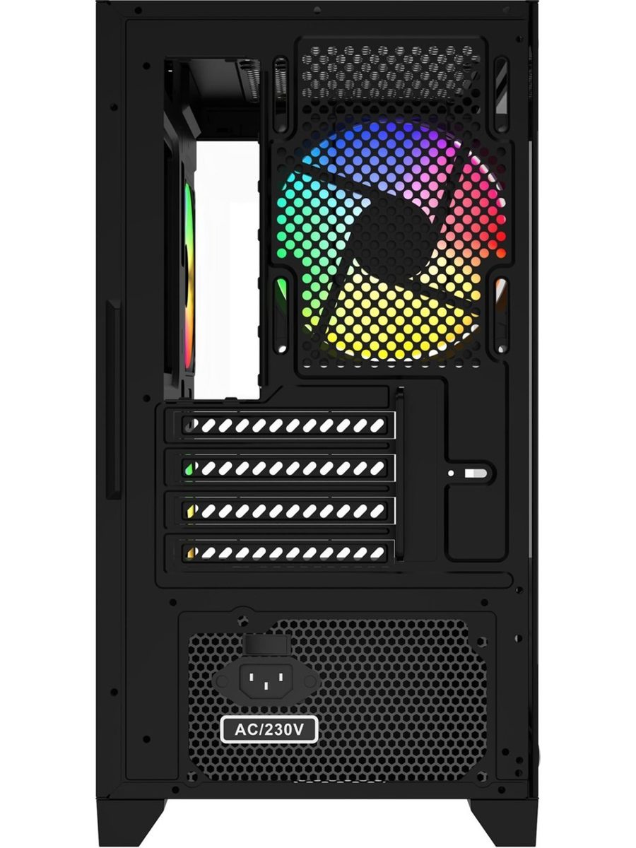 GameBooster GB-M6001B 600w 4x12cm Rainbow Fanlı USB 3.0 Seaview MidT mATX Gaming - görsel 5