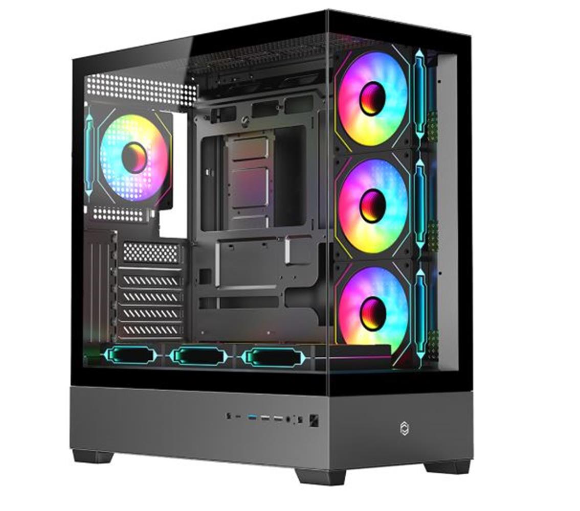 Frisby FC-9560G NOVA-X 650w 80+ Gaming Kasa 7x ARGB Fan - görsel 2