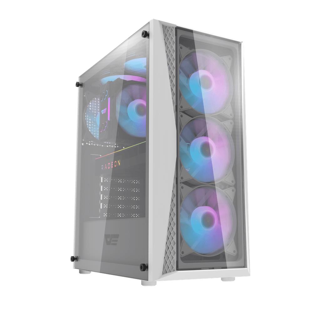 darkFlash DK352 PLUS 650W Bronze 80+ Power Supply 4*12cm ARGB Fan Beyaz Kasa - görsel 2