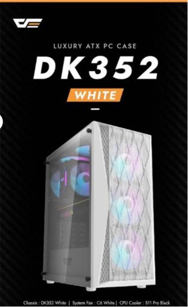 darkFlash DK352 PLUS 650W Bronze 80+ Power Supply 4*12cm ARGB Fan Beyaz Kasa
