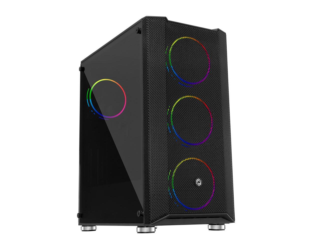 Frisby FC-9405G PANDA Gaming Kasa (Double Slim Ring RGB Fan + 650W 80+) - görsel 2