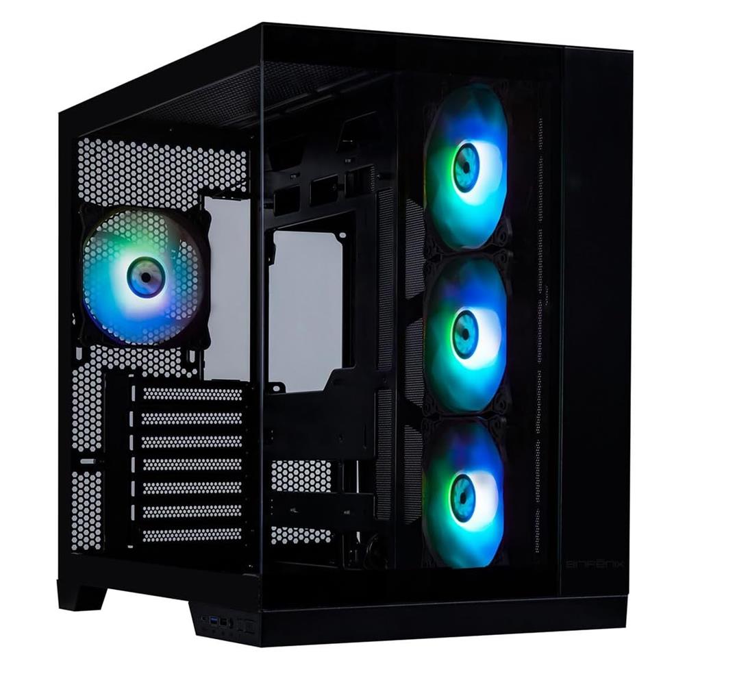 BitFenix MH100 1000W 80+ Gold Gen5 ATX 3.0 Tempered ARGB USB 3.1 ATX Siyah Mid Tower Oyuncu Kasası - görsel 2