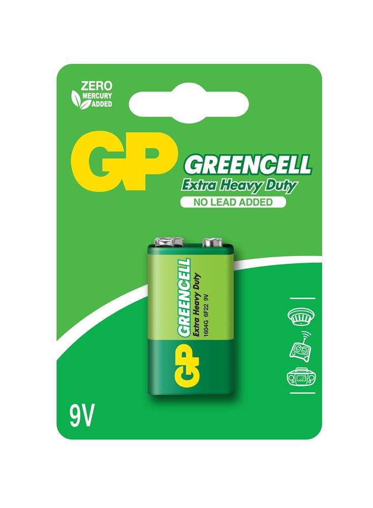 GP Greencel 9V Çinko Pil Tekli Paket GP1604G-2U1 - görsel 2