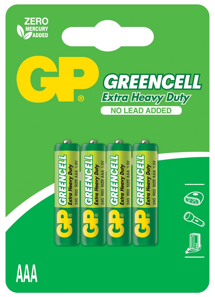 GP Greencel R03 AAA Boy İnce Çinko Kalem Pil 4'lü Paket GP24G-U4 - görsel 2