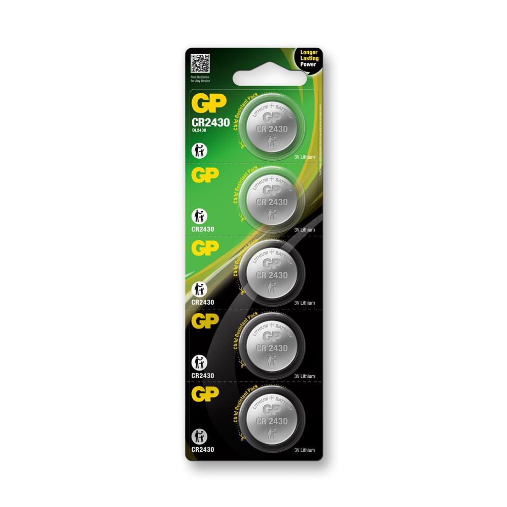 GP CR2430-C5 3V Lityum Düğme Pil 5'li Paket - görsel 2