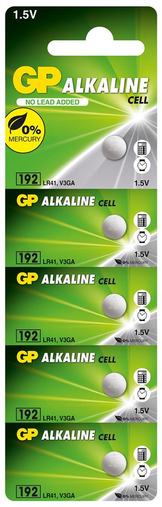 GP GP192-C5 LR41 AG3 Alkalin Düğme Pil 5'li Paket
