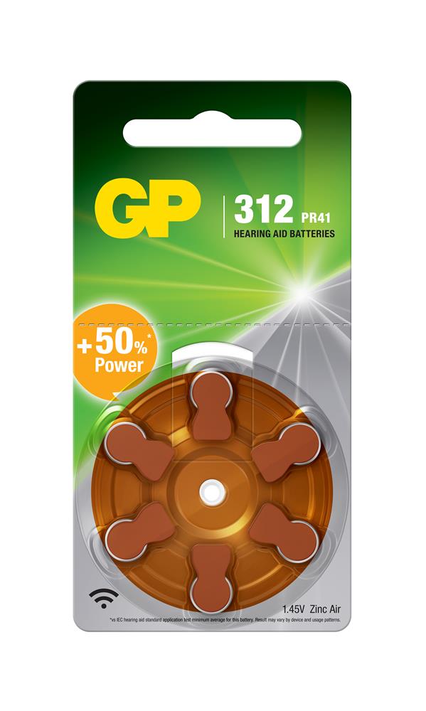 GP ZA312 1.4V Düğme Kulaklık Pili 6'lı Paket - görsel 2
