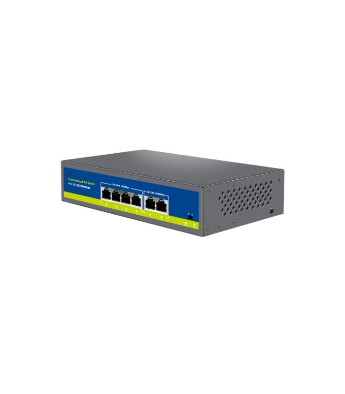 NVC-S214GP2G 4 Port 2 Uplink Full Giga Cloud POE Switch - görsel 2