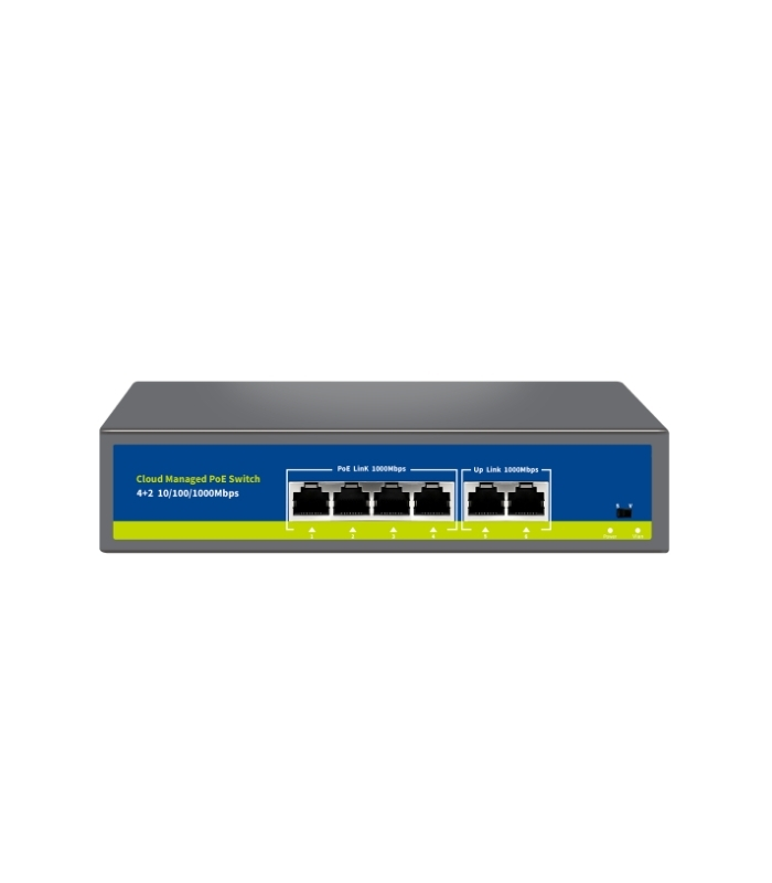 NVC-S214GP2G 4 PORT 2 UPLINK FULL GIGA CLOUD POE SWITCH