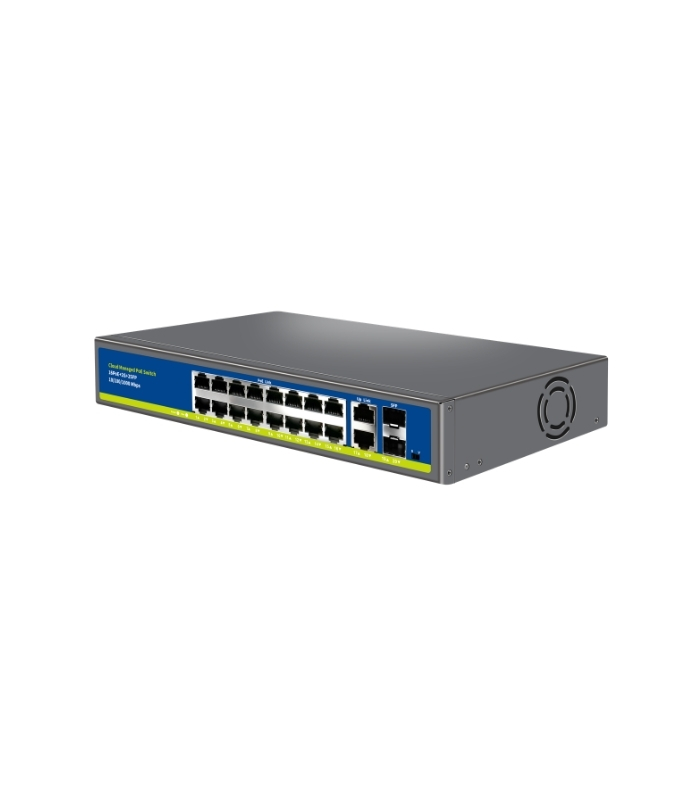 NVC-S2216GP2G2S 16 Port 2 Uplink Full Giga 2 SFP Cloud POE Switch - görsel 2