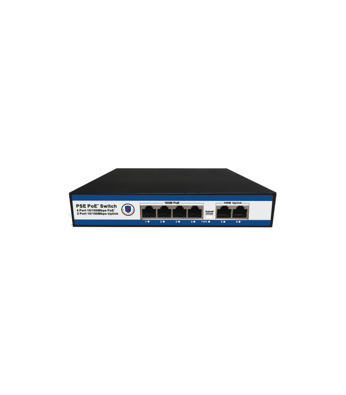 NVC-PSE0420 4 PORT POE 2 PORT UPLİNK 10/100Mb SWİTCH