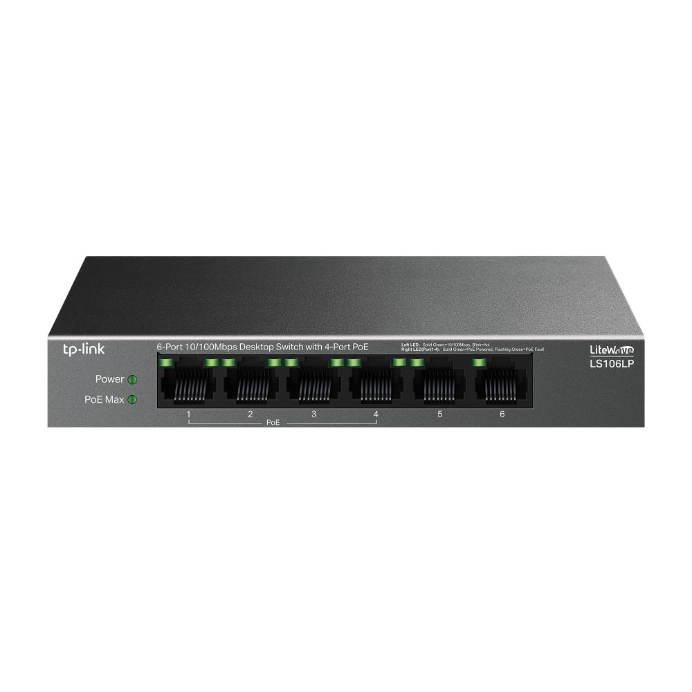 Tp-Link LS109P 9 Port 10/100 Mbps 8 Port Poe+ 10/100 Mbps Switch Metal Kasa