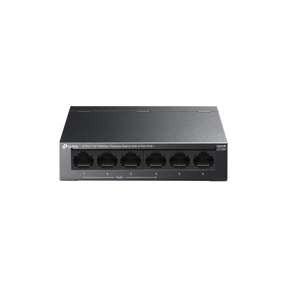 Tp-Link LS106P 6 Port 10/100 Mbps 4 Port Poe+ Masaüstü Switch