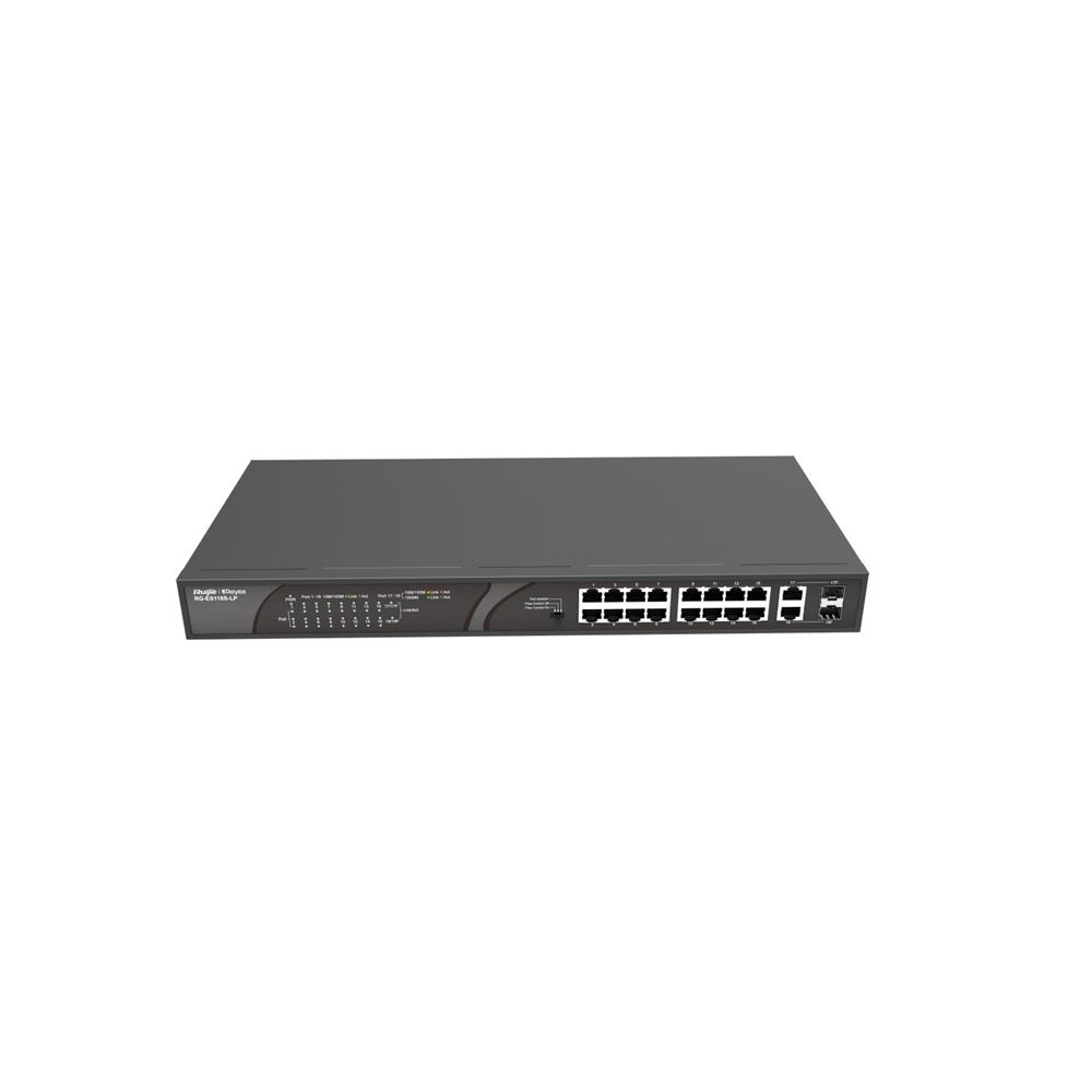 Ruijie-Reyee RG-ES118S-LP 16 Port POE+ 10/100 Mbps 2 Port SFP 120W