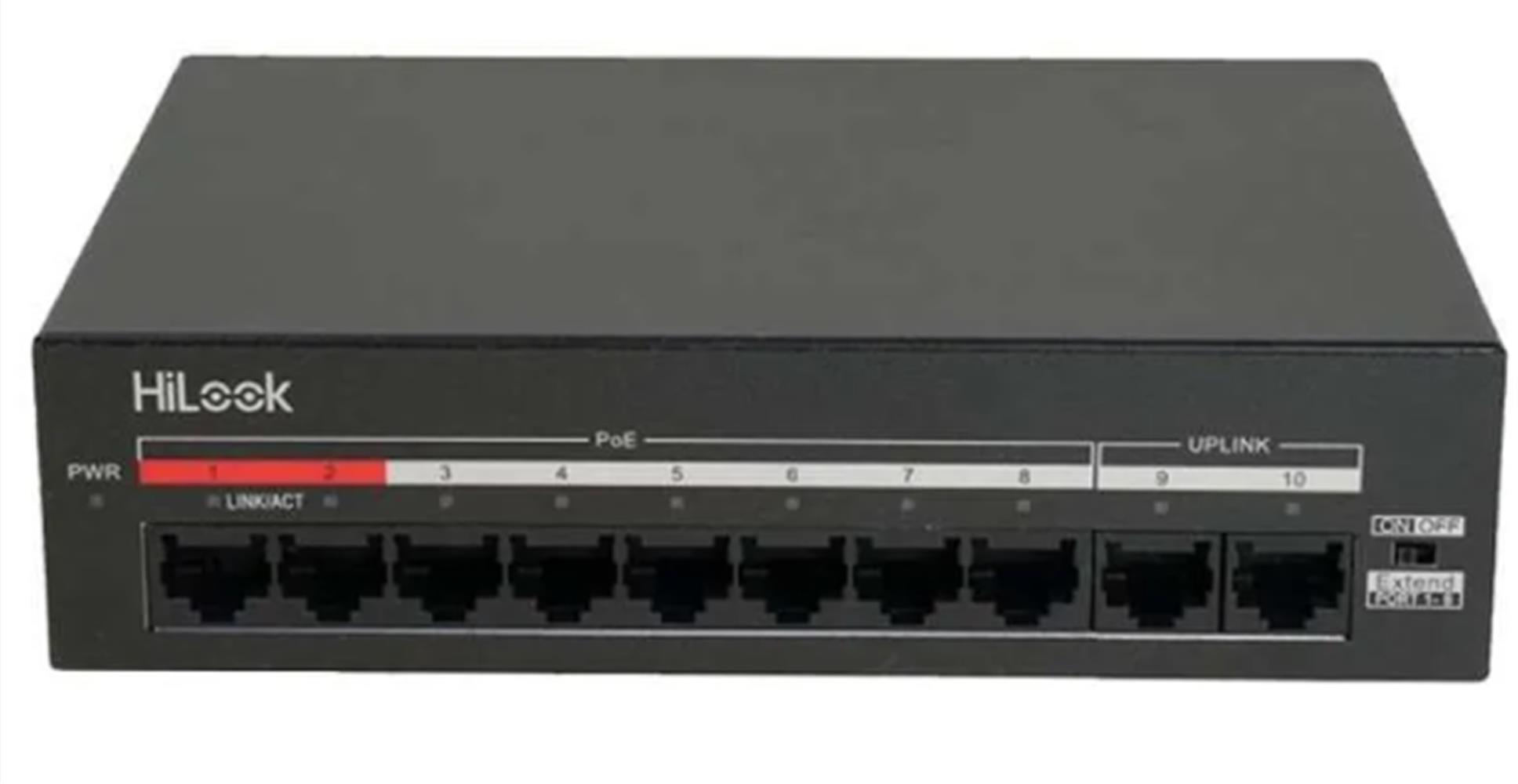 Hilook NS-0110MP-60 8 Port PoE, 60W, +2 Port Megabit Uplink Switch