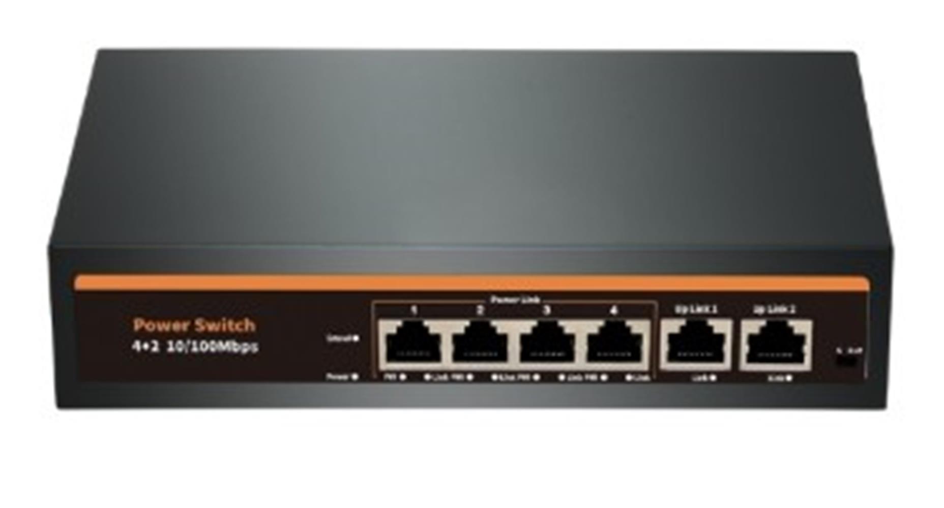 Nova NVC-INTSF0420FB2L 24V INTERCOM 4+2 PORT POE SWITCH (10/100)
