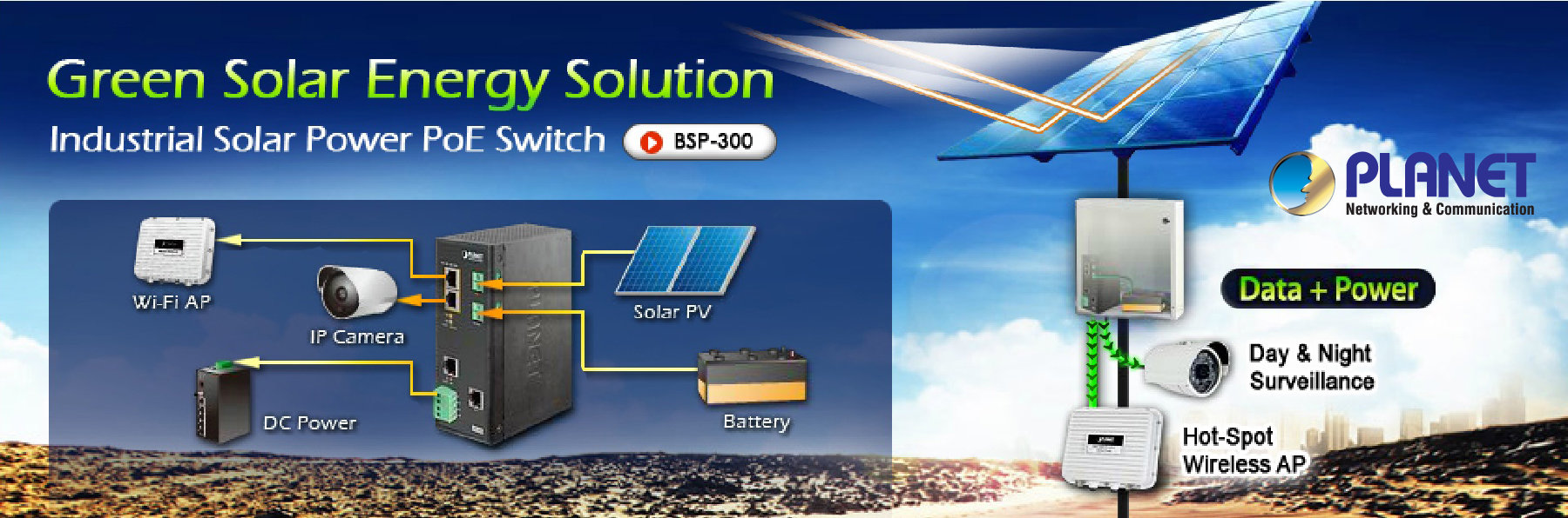 Planet PL-BSP-300 Endüstriyel Tip Güneş Enerjisinden Beslenen Yönetilebilir PoE Switch - görsel 17