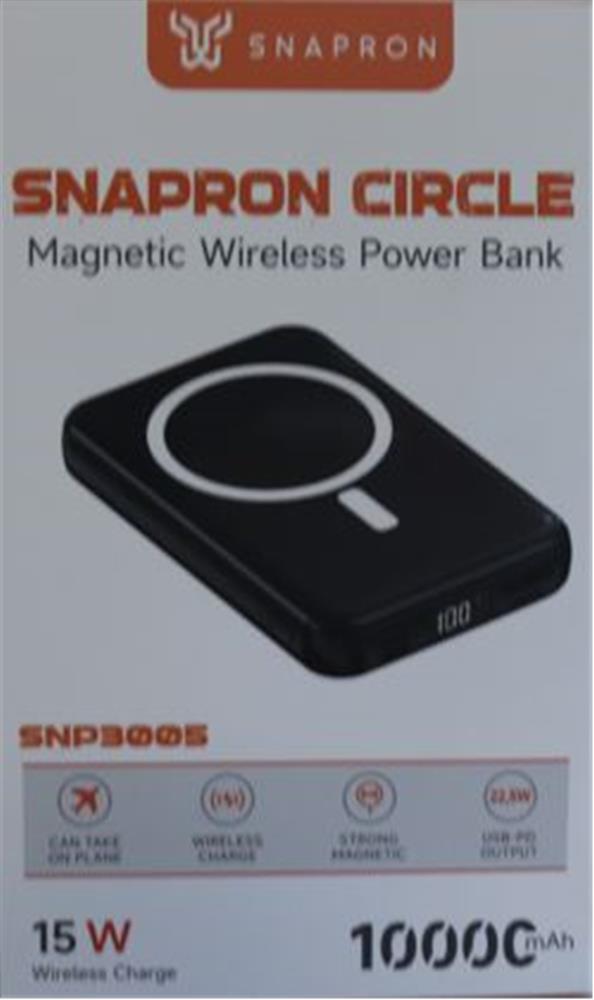 Snapron SNP-3005 10.000 mah Kablosuz Hızlı Şarj Magsafe Powerbank LED Ekranlı Çoklu Girişli