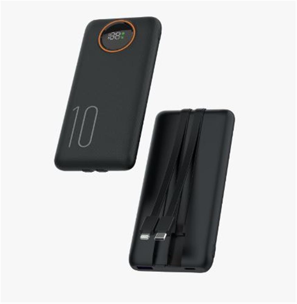 Snapron SNP-3012 10.000 Mah LCD Ekran Dahili Kablolu 22.5w Hızlı Şarj Powerbank