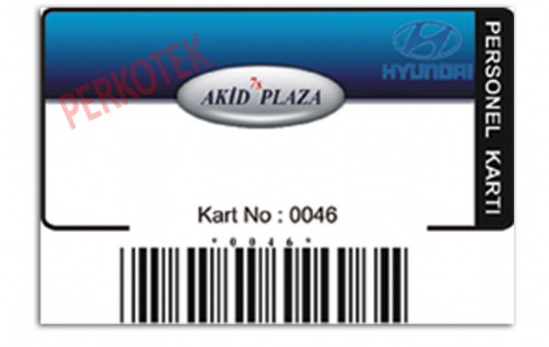 Barkodlu Logo ve Seri Numaralı Personel Takip Kartı (10 lu paket) - görsel 2