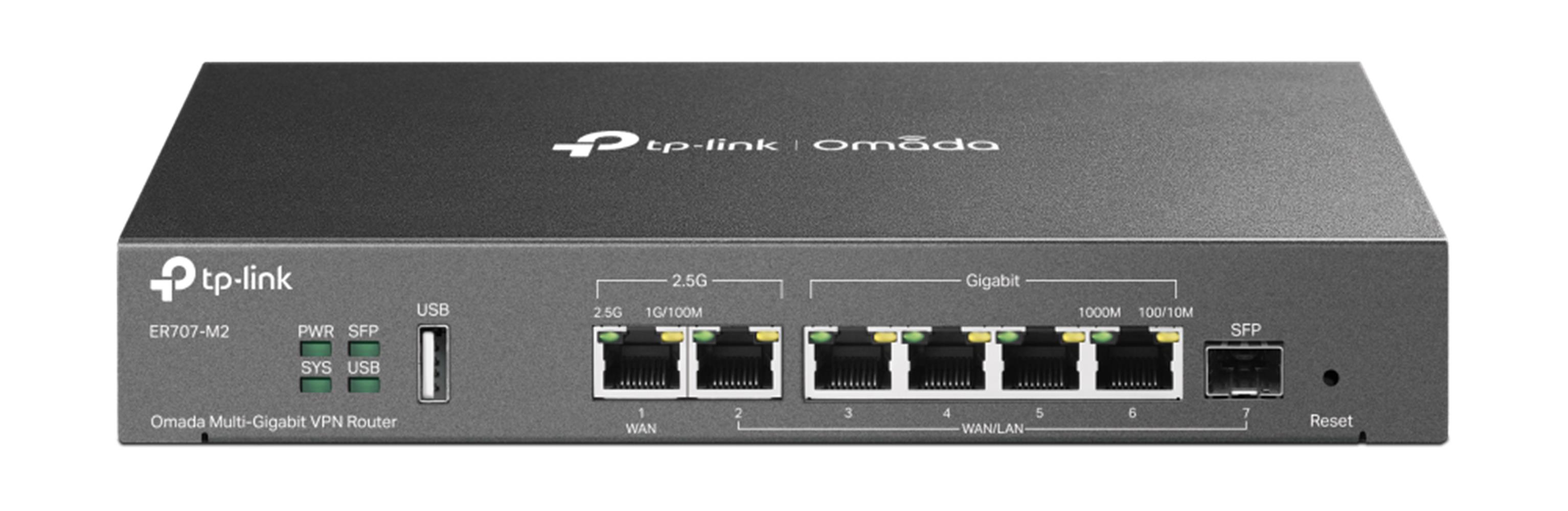 Omada Tp-Link ER707-M2 Gigabit Multi-WAN 2X 2.5G Port 6X Wan Port SDN VPN Router - görsel 2