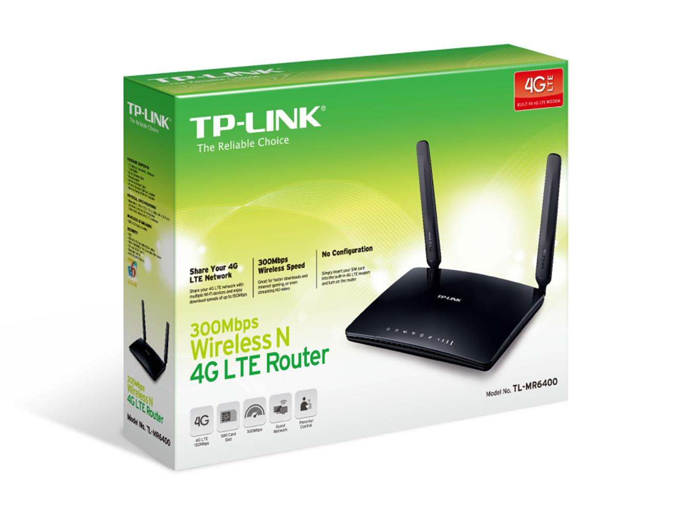 Tp-Link TL-MR6400 300 Mbps 4 Port 4G Kablosuz Router Sim Kartlı - görsel 2
