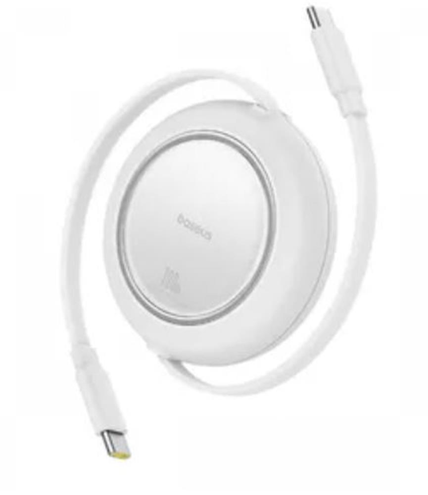 Baseus P10364500213-01 100W 1,5m ree2 Pull Mini Kablolu USB-C Şarj Kablosu Beyaz