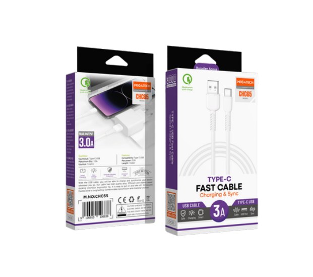 Megatech CHC65 Type-C 3.0A Hızlı Şarj Kablosu