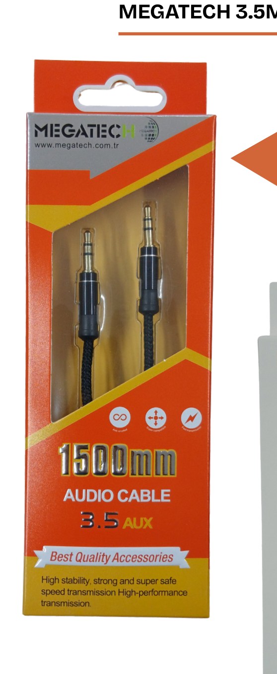 Megatech 1.5 Metre 3.5mm AUX Kablosu