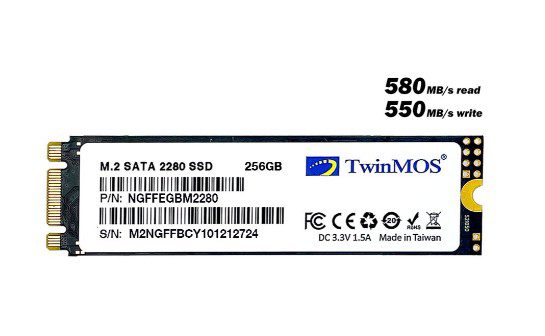 256GB TwinMOS M.2 2280 Sata3 580Mb-550Mb/s (NGFFEGBM2280) SSD Disk - görsel 4