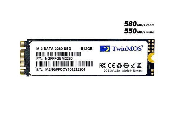 512GB TwinMOS M.2 2280 Sata3 580Mb-550Mb/s (NGFFFGBM2280) SSD Disk - görsel 2
