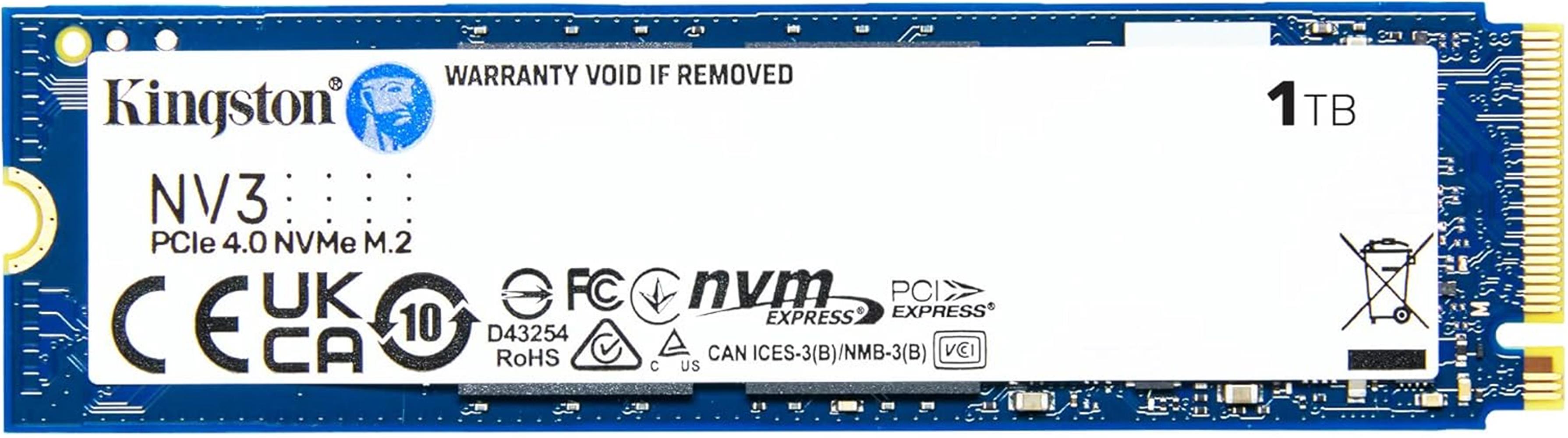 Kingston 1TB NV3 M.2 2280 NVMe PCIe 4.0 Gen 4x4 6000 MB/s-4000 MB/s SNV3S/1000G Ssd Disk - görsel 2