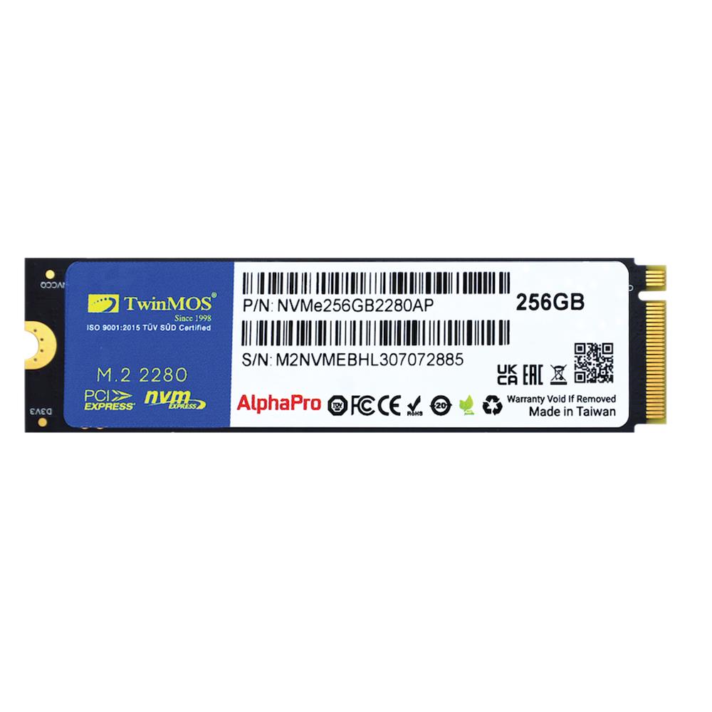TwinMOS 256GB NVMe256GB2280AP M.2 PCIe Gen3 NVMe SSD (3600-3250Mb/s) TLC 3DNAND Ssd Disk - görsel 2
