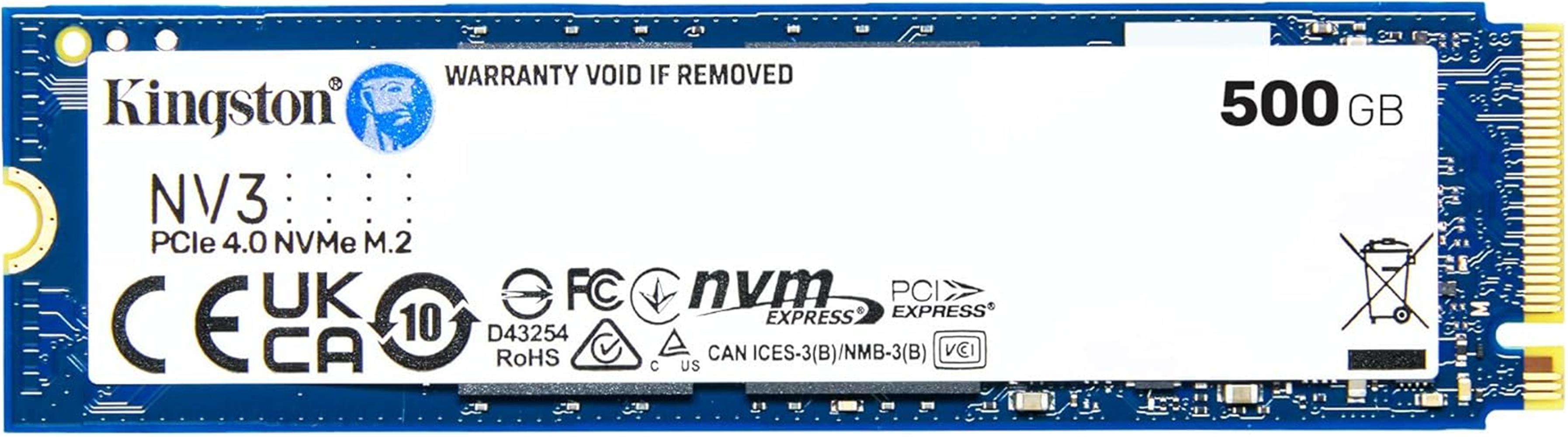 Kingston 500GB NV3 PCIe 4.0 NVMe M.2 2280 SSD Disk SNV3S/500G SSD Disk - görsel 2