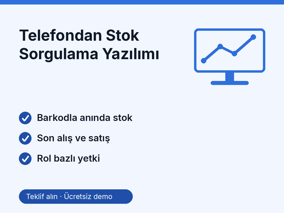 Telefondan Stok Sorgulama Yazılımı