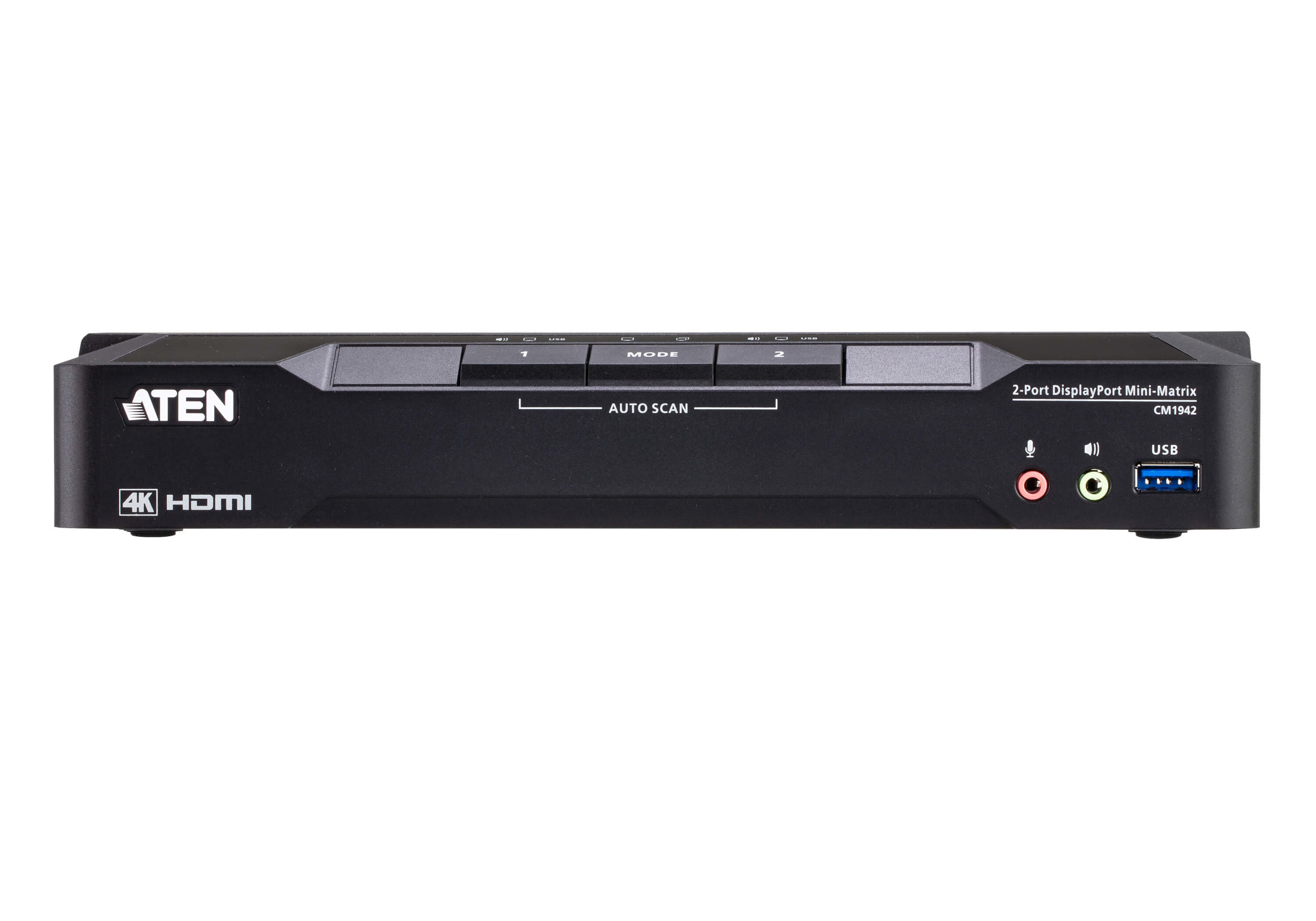Aten CM1942 2-Port 4K DisplayPort Dual Display Mini-Matrix Boundless KVM Switch - görsel 3
