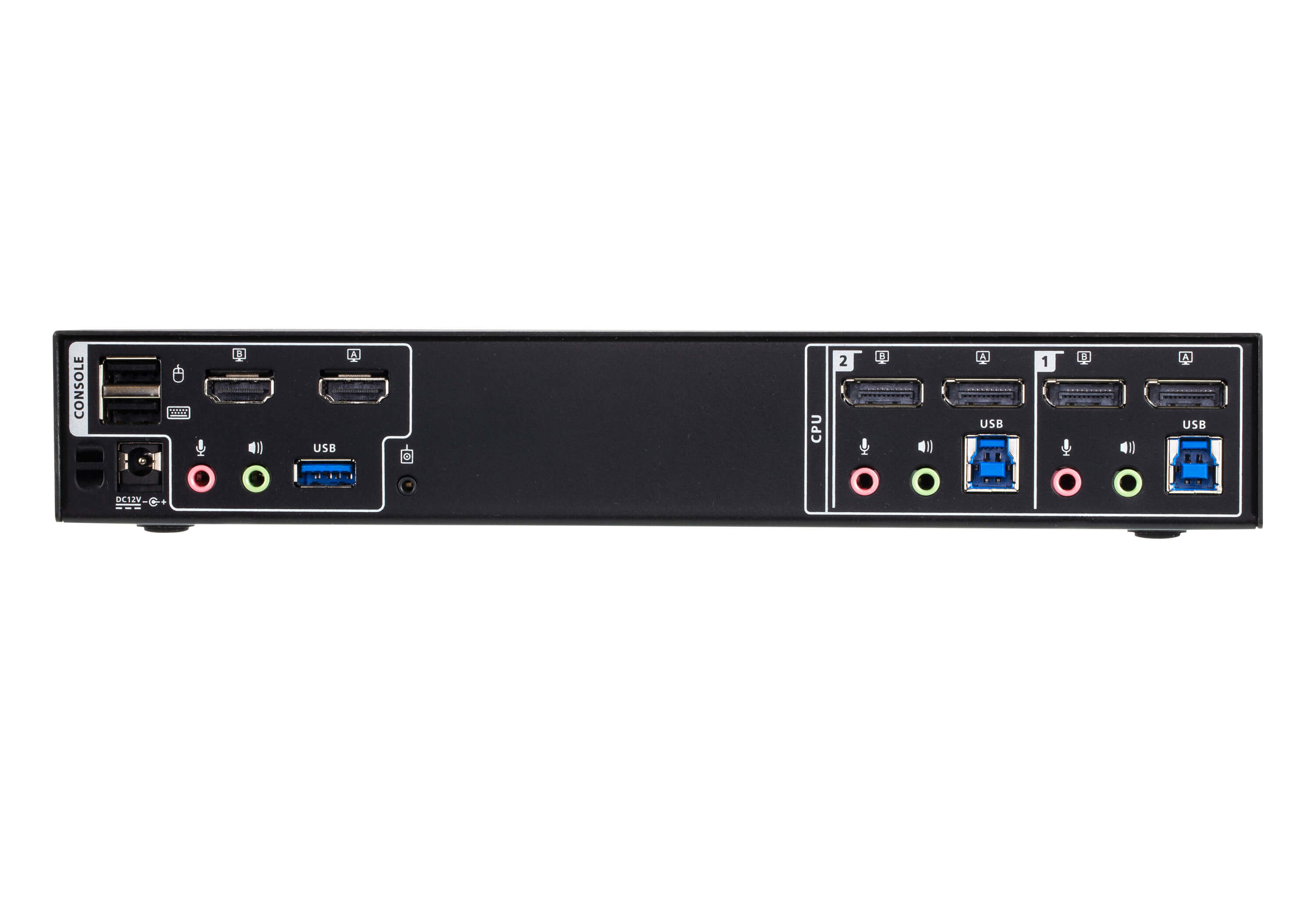 Aten CM1942 2-Port 4K DisplayPort Dual Display Mini-Matrix Boundless KVM Switch - görsel 4