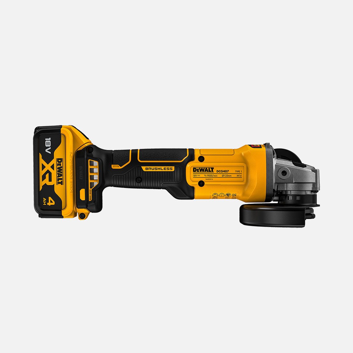 Dewalt DCG407M2T-QW 18V XR Kömürsüz 4Ah Çift Akülü Avuç Taşlama - görsel 2