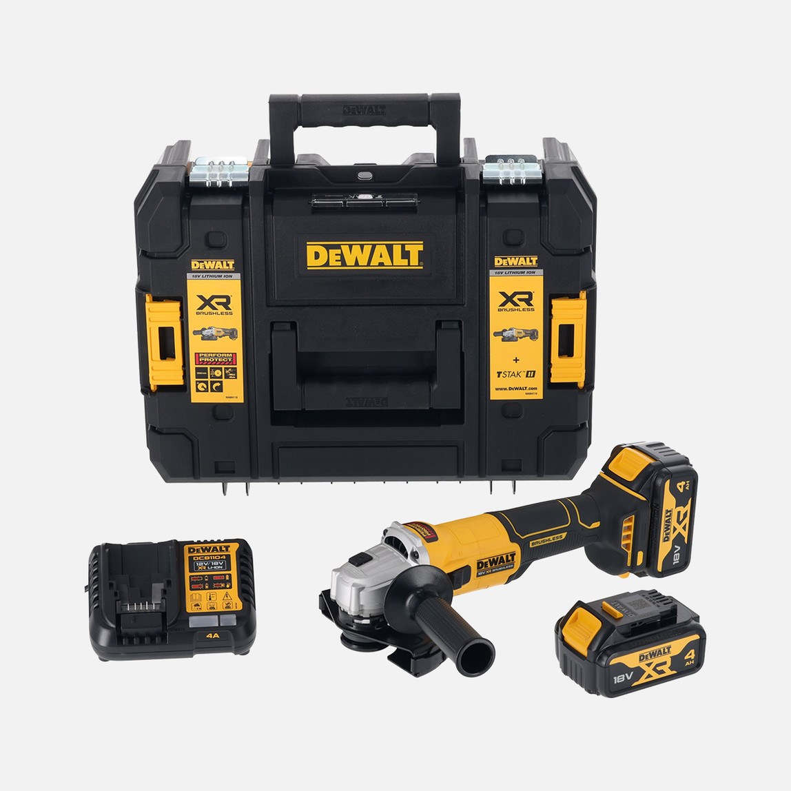 Dewalt DCG407M2T-QW 18V XR Kömürsüz 4Ah Çift Akülü Avuç Taşlama - görsel 4
