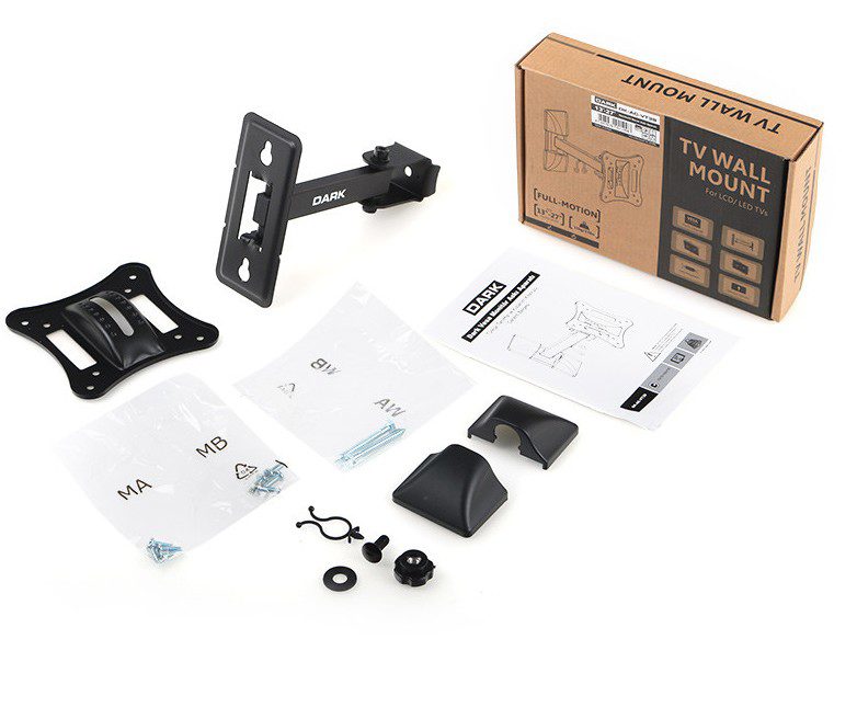 Dark DK-AC-VT39 13"- 27" Hareketli ve Katlanabilir Duvar Tipi TV Askı Aparatı - görsel 4