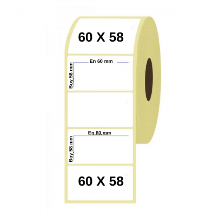 Etiket 60 X 58 Lamine Termal 500 Sarım - görsel 2