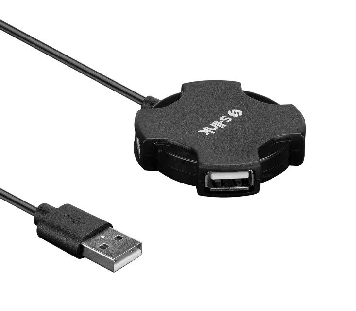 S-link Swapp SW-U212 Siyah Usb 2.0 4 Port Hub Kablolu Çevirici Adaptör - görsel 2