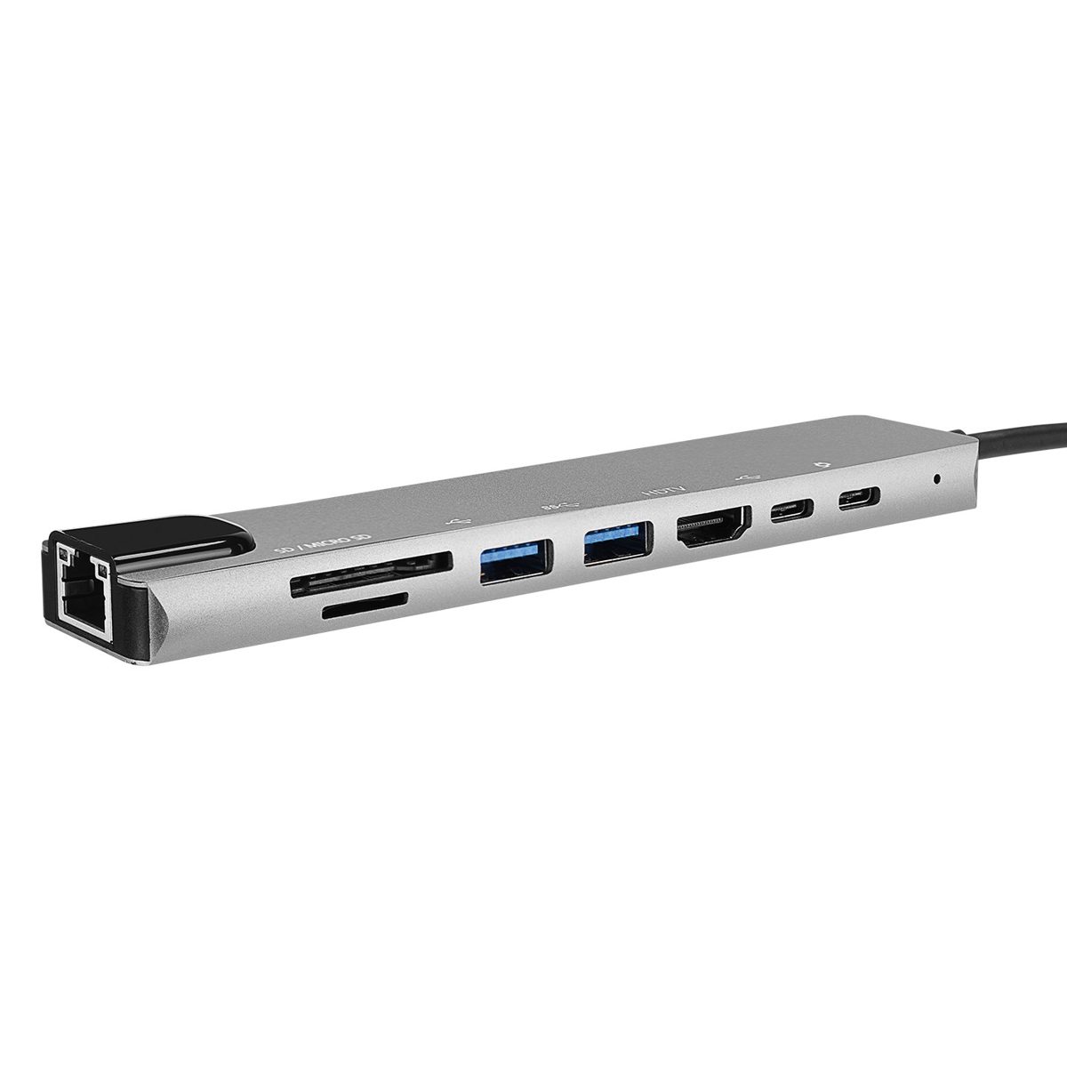 Hytech HY-USBC82 4K@30Hz 2xUSB3.0 1xUSB2.0 100Mbps PD, TypeC SD/TF Kart Okuyucu - görsel 2