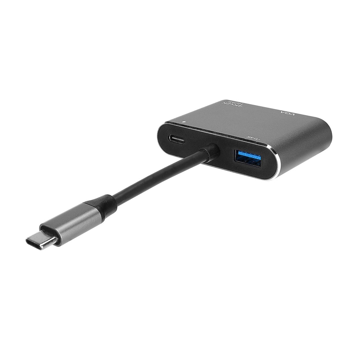 Hytech HY-USBC22 4 in 1 Type C to, PD+HDMI+VGA+USB3.0 Çevirici Hub Adaptör - görsel 2