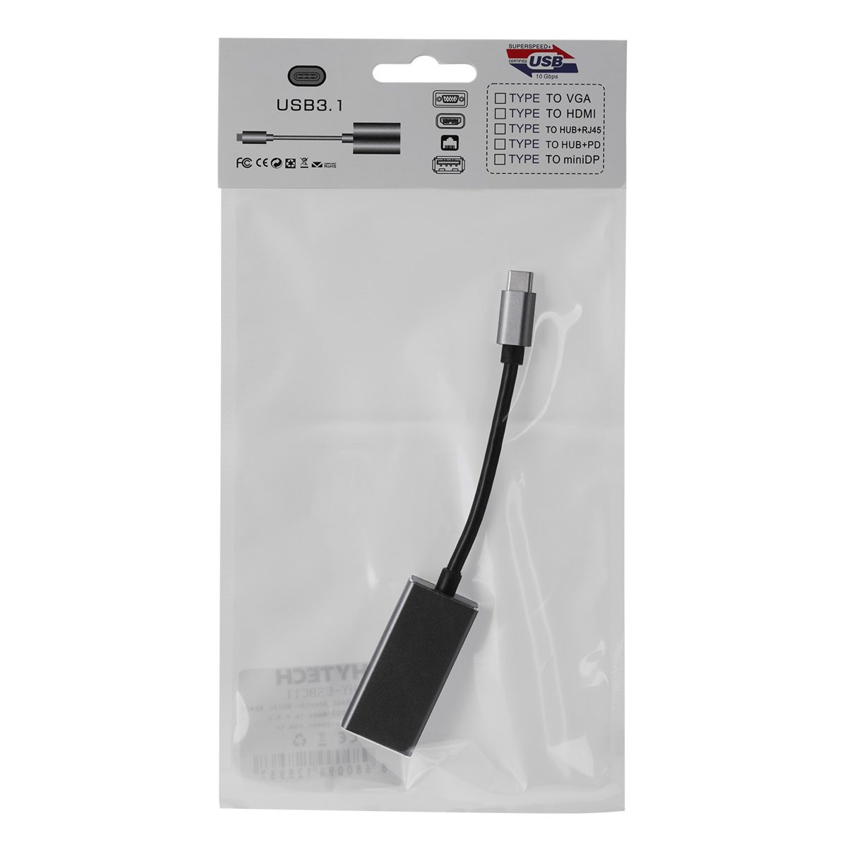 Hytech HY-USBC11 1080P Metal Type -C to HDMI Adaptör - görsel 4