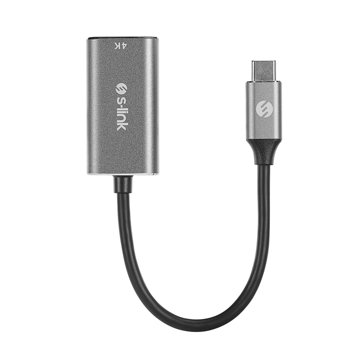 S-link SWV-USBC028 4K@30Hz Gri Metal Type-C to HDMI Adaptör - görsel 2
