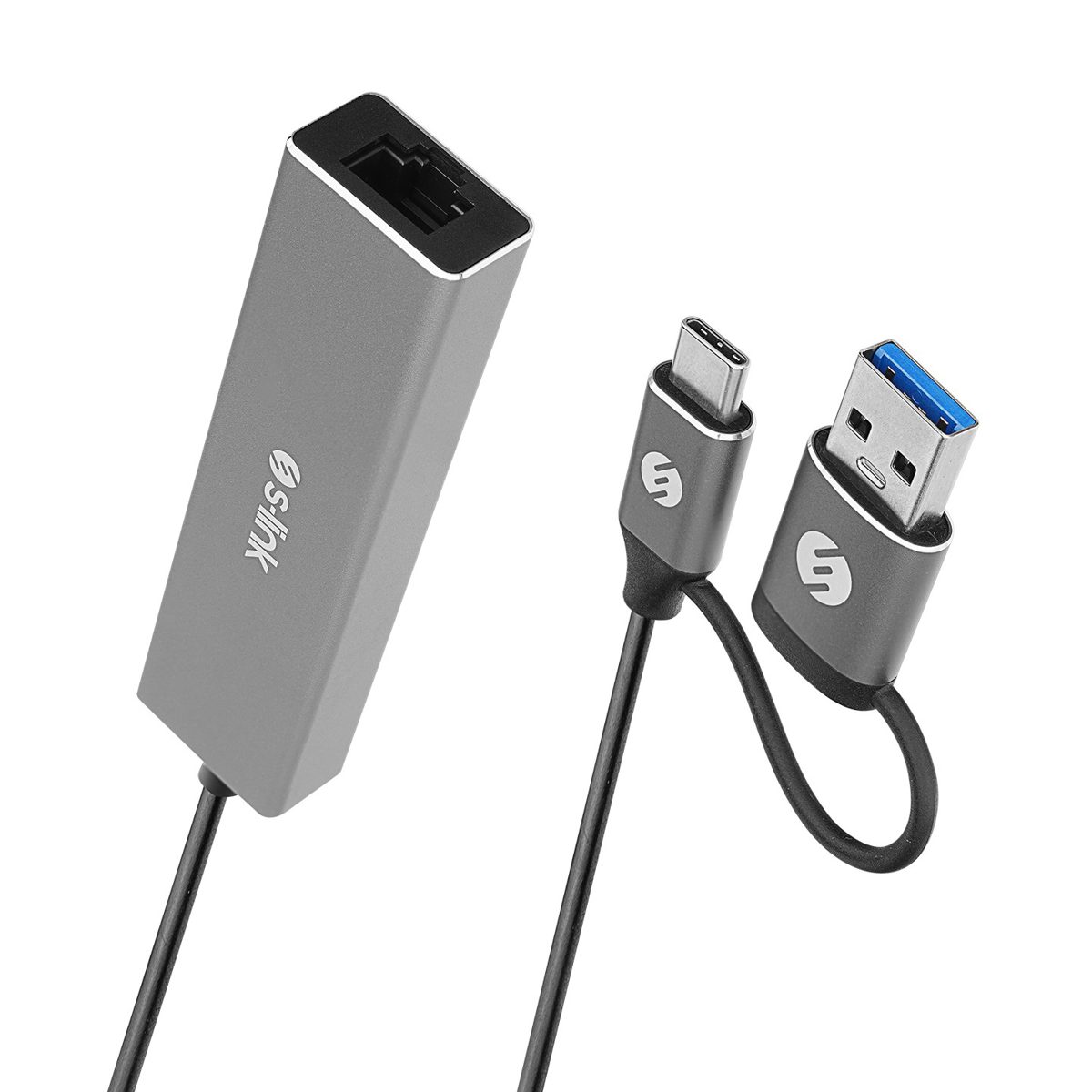 S-link SW-U332 Type-C - USB3.0 1000Mbps 3 Port Usb Gigabit Ethernet Adaptör - görsel 2